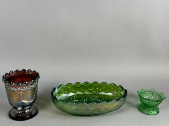 Vintage Carnival Glass Pieces