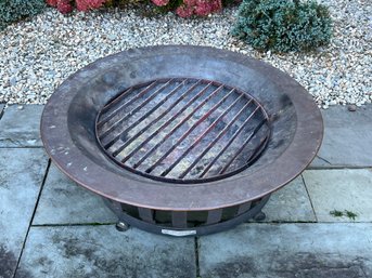 Frontgate Iron And Copper Firepit With Cover