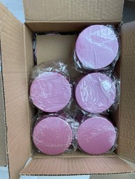 Eleven Gloss Pink Metal Candle Tins With Lids By Dream Vessels - NEW