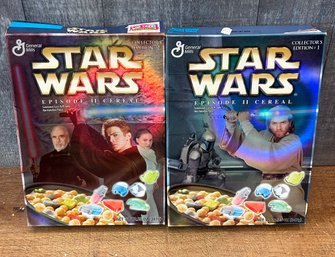 2 Star Wars Collectors Edition Cereal Boxes - Collectors Edition #1 & #2