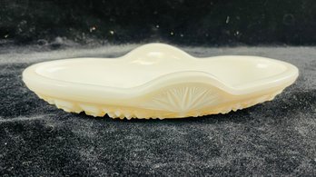 Vintage McKee Toltec White Milk Glass Candy Dish