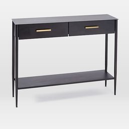 A West Elm Metal Works Console Table With Drawers - 42'