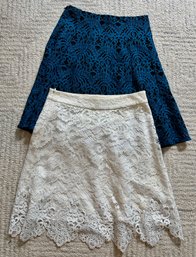 2 Lace Skirts: Nanette Lapore Size 0 & Sandro Size 1