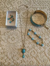 Turquoise Costume Jewelry Set