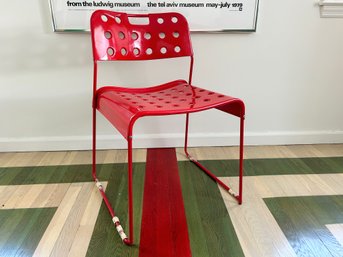 Vintage Rodney Kinsman For Bieffeplast Italian Steel Omkstak Chair  C. 1980s
