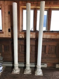 Lot 1 OF 3 - One Absolutely Incredible 1860-1890 Antique Cast Iron Column - VERY HEAVY - SPECTACULAR !