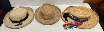 3 Beautiful Hand Made Beach Seagrass Straw Hats.                Liz S       C2