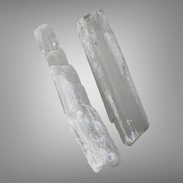 Two Large Pieces Of Selenite 12' And 14'