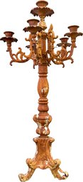 A 19th Century Cast Iron Standing Candelabra - Nearly 6' High! - Rescued From 5th Avenue Mansion Garden