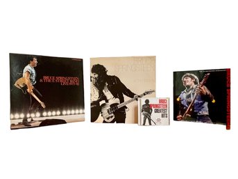 Collection Of Bruce Springsteen Music & A Softcover Book, The Illustrated Biography.