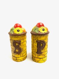 Kitschy Oversized Vintage Salt & Pepper Shaker Set