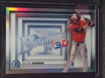 2022 Bowman Chrome Bowman In 3D Colton Cowser Rookie Insert Card - C