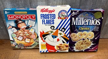 3 Collectible Cereal Boxes