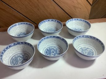 Blue And White Dragon Designed Bowls