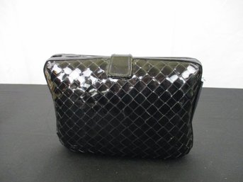 Vintage Lisette New York Black Patent Evening Bag