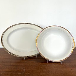 Two Noritake Serving Platters - Patterns Chanosa And Olanta