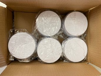 Eleven Gloss White Metal Candle Tins With Lids By Dream Vessels - NEW