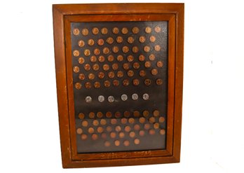 1930 TO 1966 Collection Of Lincoln Cents Framed