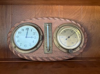 Tycos Wall Clock, Thermometer & Barometer Set