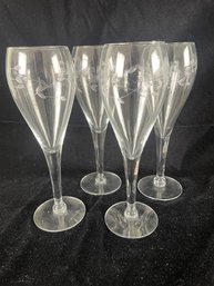 Etched Champagne Glasses