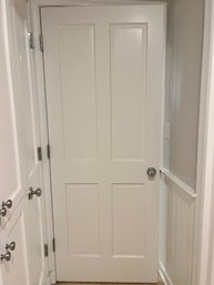 A Collection Of 7 Solid Wood Doors -  4 Panels - Including Baldwin Hardware And Hinges