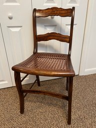 Single Hardwood Caned Seat Chair