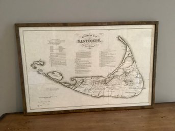 FRAMED HISTORICAL MAP OF NANTUCKET