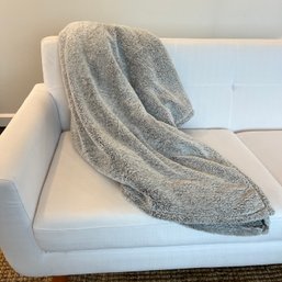 A Fuzzy Gray Micro Fiber Throw Blanket - Swift Home