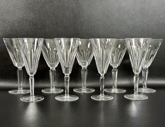 Another Sparkling Set Of Vintage Stemware By Waterford, Shelia Pattern, Flutes & Water Goblets