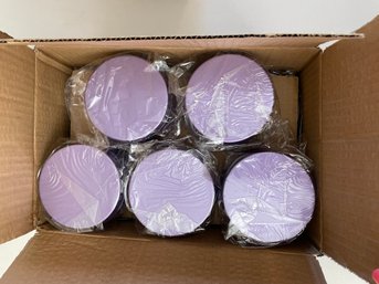 Eleven Gloss Purple Metal Candle Tins With Lids By Dream Vessels - NEW