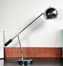 Mid Century Modern Robert Sonneman Chrome Eyeball Desk Lamp