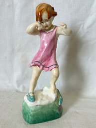 Vintage Ca. 1950s ROYAL WORCESTER PORCELAIN FIGURINE- Titled 'Wednesday's Child'