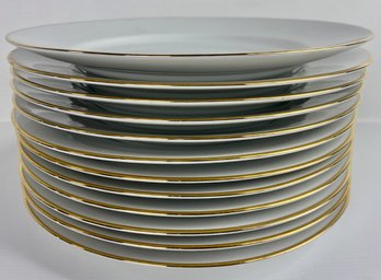 Pottery Barn Gold-rimmed Plates (12)