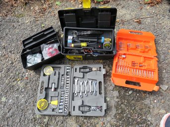 4 Tool Boxes With Miscellaneous Wrenches & Tools