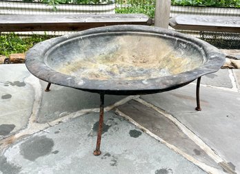 Simple Copper And Wrought Iron Round Fire-pit