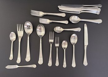 Robert Welch Ammonite Flatware Service For Six With Serving Utensils