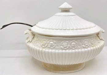 Large Vintage Soup Tureen With Gorham MMA Reproduction Of  Chinese Tang Dynasty Ladle