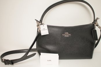 Brand New COACH LEWIS Black Leather Shoulder Bag Unused With The Tags & Out Of Stock