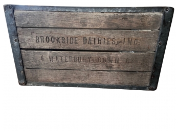 Vintage Wooden Milk Crate - Brookside Dairies, Inc.