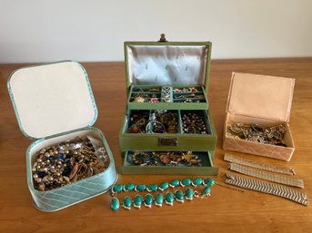 Three Boxes Full Of Estate Jewelry