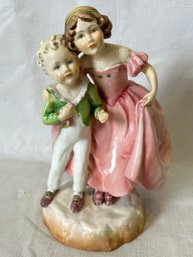 Rare Vintage 1940s FREDA DOUGHTY For ROYAL WORCESTER PORCELAIN FIGURE GROUPING- Titled 'The Sister'