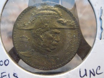 1938  BRAZIL  2000 REIS  COIN -- UNC