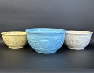 Collectible Vintage Robinson Ransbottom Pottery Bowls, Zephyrus Pattern
