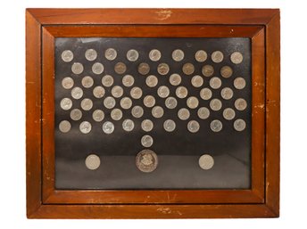 Amazing Collection Framed 1940-1981 Jefferson Nickels And More!