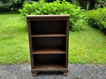 A Solid Wood Three Shelf Bookcase