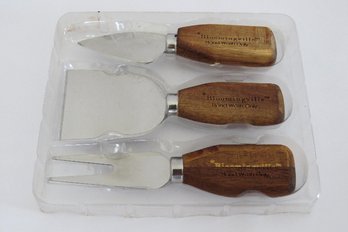 Set Of 3 Wooden Handled Stainless Steel Charcuterie/Cheese Board Utensils By Bloomingville