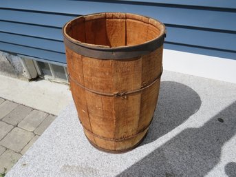 Farm Primitive Barrel Staved Wood Iron Bands