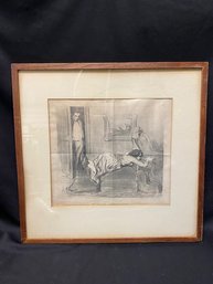 Vintage Framed & Matted Etching