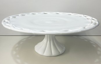 Milk Glass Cake Pedestal