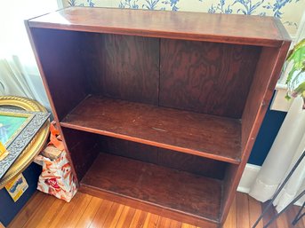 2 Shelf Solid Wood Vintage Bookcase